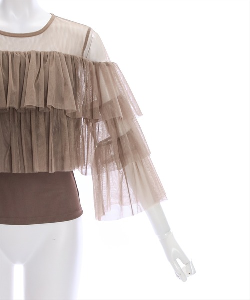 clear（クリア）の「×チュールフリル切替トップス ≪2024SS≫（シャツ