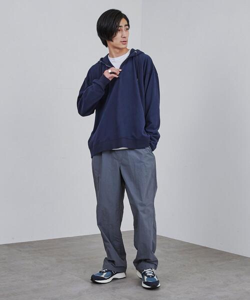 coen（コーエン）の「ビッグシルエットハーフジップパーカー（パーカー・メンズ・ライトグレー/ネイビー・M/L/XL）」の7枚目の写真