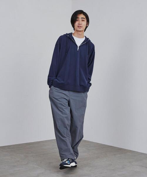 coen（コーエン）の「ビッグシルエットハーフジップパーカー（パーカー・メンズ・ライトグレー/ネイビー・M/L/XL）」の12枚目の写真