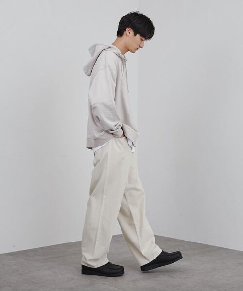 coen（コーエン）の「ビッグシルエットハーフジップパーカー（パーカー・メンズ・ライトグレー/ネイビー・M/L/XL）」の15枚目の写真