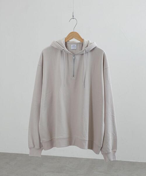 coen（コーエン）の「ビッグシルエットハーフジップパーカー（パーカー・メンズ・ライトグレー/ネイビー・M/L/XL）」の19枚目の写真