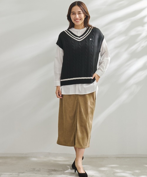 Arnold Palmer(アーノルドパーマー)の「チルデン ニット ベスト(ニット/セーター・レディース・ブラック/ブラウン・M/L/S)」の7枚目の写真