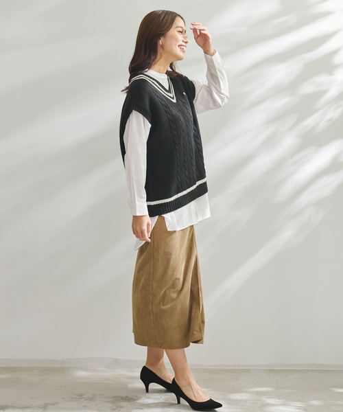 Arnold Palmer(アーノルドパーマー)の「チルデン ニット ベスト(ニット/セーター・レディース・ブラック/ブラウン・M/L/S)」の12枚目の写真