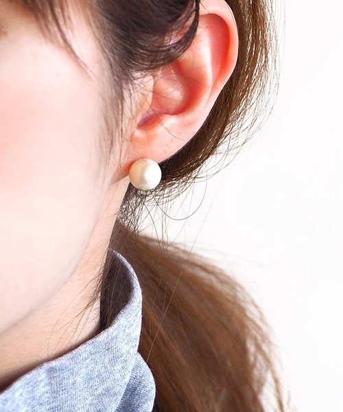 itam（アイタム）の「【itam】アイタム/ 1粒パール　ステンレスノンホールピアス/金属アレルギー対応イヤリング（イヤリング・レディース・ゴールド・FREE）」の6枚目の写真