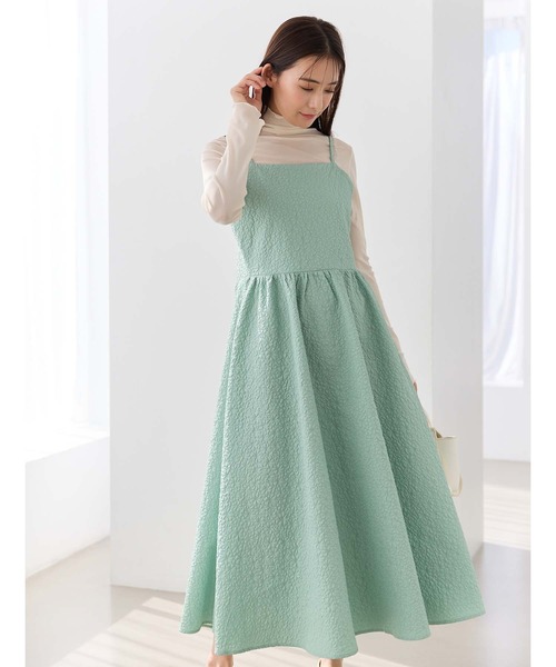 Belper 23aw キャミワンピース サテンプリントキャミワンピース（キャミワンピース） | SHOO