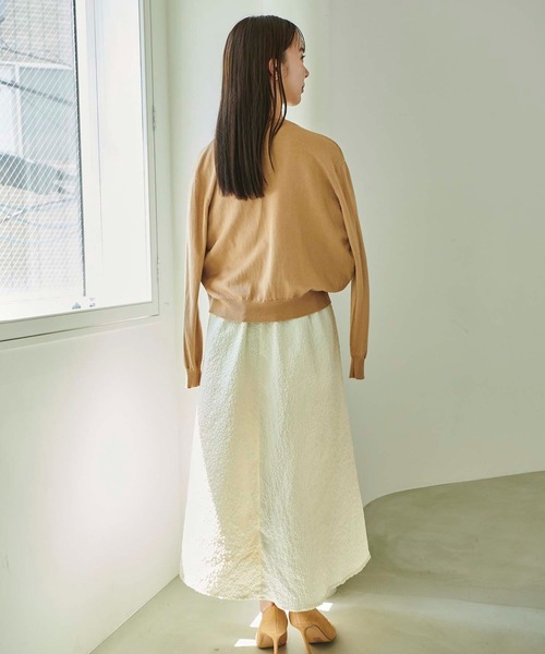 fifth（フィフス）の「ジャガードキャミワンピース（ワンピース・レディース・ブラック/オフホワイト/ベージュ/ライトグリーン/グレー・M）」の8枚目の写真