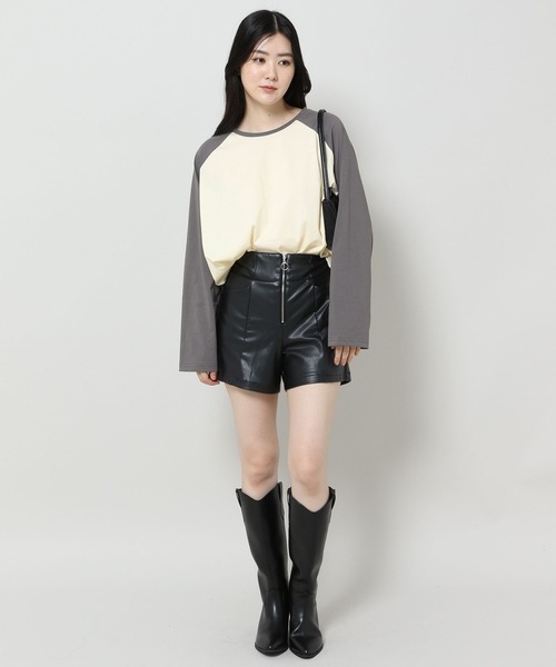 3.3 Field Trip (3.3フィールドトリップ)の「3.3 Field Trip/フェイクレザーZIPパンツ 2972923(その他パンツ・レディース・ブラック・FREE)」の3枚目の写真