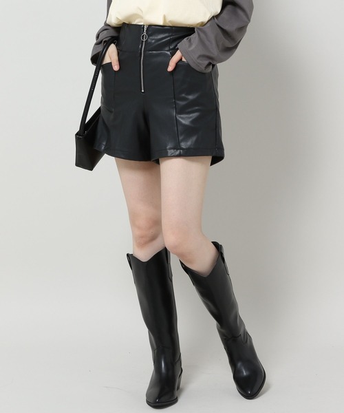 3.3 Field Trip (3.3フィールドトリップ)の「3.3 Field Trip/フェイクレザーZIPパンツ 2972923(その他パンツ・レディース・ブラック・FREE)」の6枚目の写真