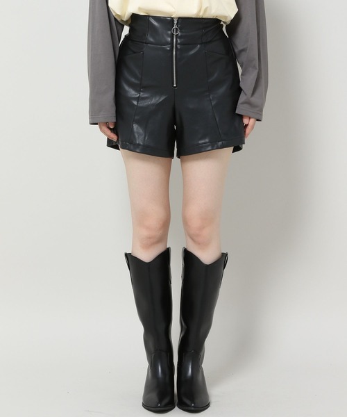 3.3 Field Trip (3.3フィールドトリップ)の「3.3 Field Trip/フェイクレザーZIPパンツ 2972923(その他パンツ・レディース・ブラック・FREE)」の10枚目の写真