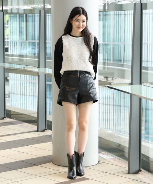 3.3 Field Trip (3.3フィールドトリップ)の「3.3 Field Trip/フェイクレザーZIPパンツ 2972923(その他パンツ・レディース・ブラック・FREE)」の18枚目の写真