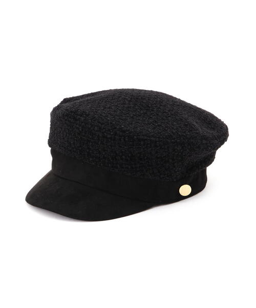 EDIT COLOGNE（エディットコロン）の「ツイードマリンキャス（キャスケット・レディース・オフホワイト/ブラック・ﾌﾘ-）」の4枚目の写真