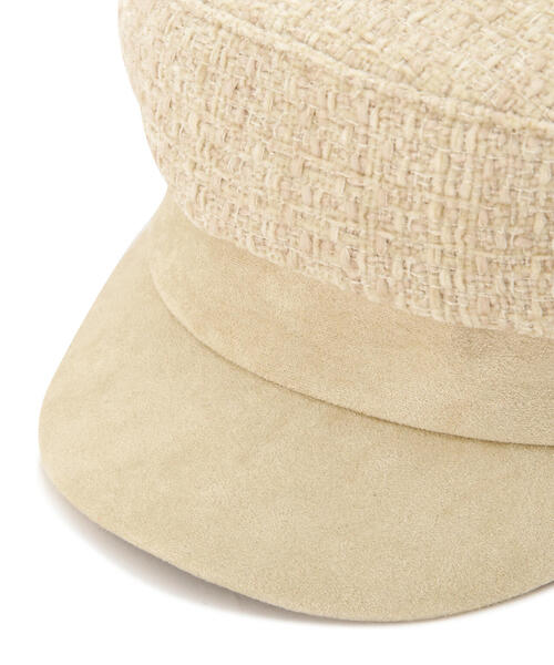 EDIT COLOGNE（エディットコロン）の「ツイードマリンキャス（キャスケット・レディース・オフホワイト/ブラック・ﾌﾘ-）」の6枚目の写真