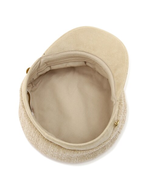 EDIT COLOGNE（エディットコロン）の「ツイードマリンキャス（キャスケット・レディース・オフホワイト/ブラック・ﾌﾘ-）」の8枚目の写真