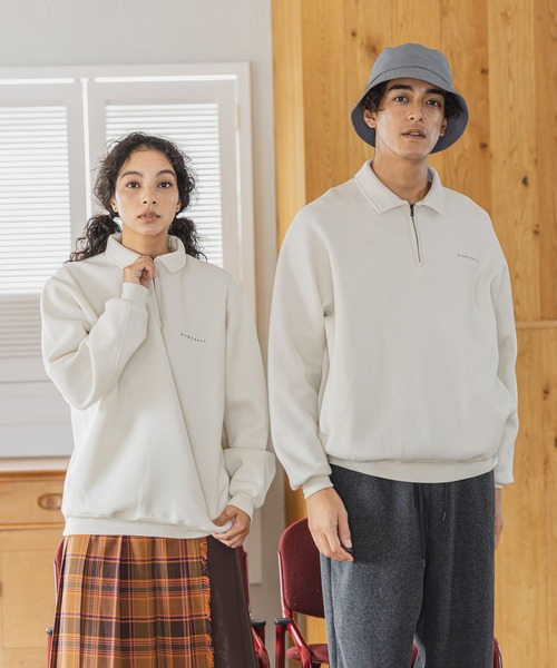 NUMERALS（ヌメラルズ）の「【UNISEX】[NUMERALS]ハーフジップスウェット（スウェット・メンズ・その他8/ボルドー/ブラック/グリーン/グレー・MEDIUM/LARGE/X-LARGE）」の5枚目の写真