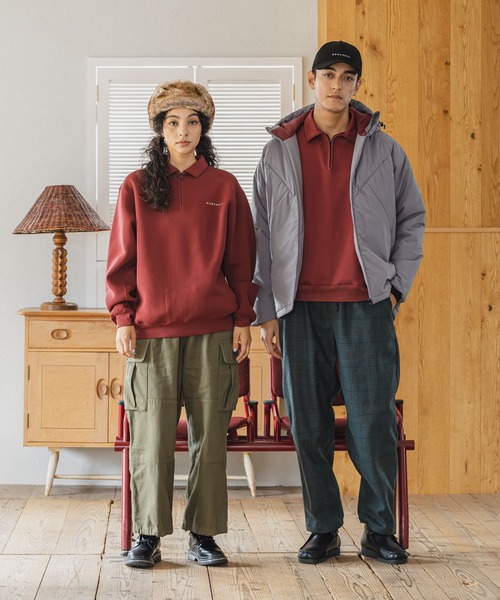 NUMERALS（ヌメラルズ）の「【UNISEX】[NUMERALS]ハーフジップスウェット（スウェット・メンズ・その他8/ボルドー/ブラック/グリーン/グレー・MEDIUM/LARGE/X-LARGE）」の14枚目の写真