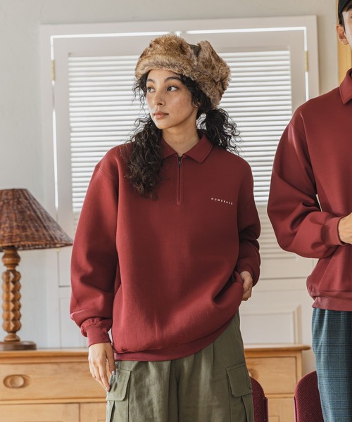 NUMERALS（ヌメラルズ）の「【UNISEX】[NUMERALS]ハーフジップスウェット（スウェット・メンズ・その他8/ボルドー/ブラック/グリーン/グレー・MEDIUM/LARGE/X-LARGE）」の16枚目の写真