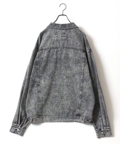 アッパーハイツ ビックシルエットデニムジャケット Gジャン 黒 グレー デニムジャケット メンズ ビッグシルエット[品番：LU000012857