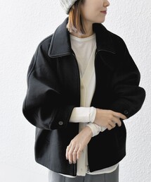 美品 SHIPS any: SORONA フーデットコート ウール ブラック SHIPS any（シップス エニィ）の「SHIPS any: SORONA フーデットコート