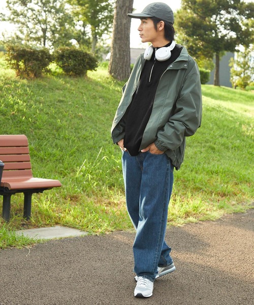 GERRY/ジェリー 別注 ロゴ刺繍 ハーフジッププルオーバーニット