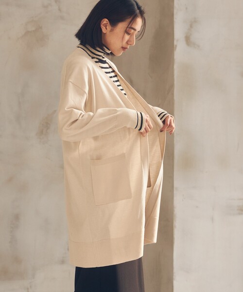 THE SHOP TK (ザ ショップ ティーケー )の「◆毛玉になりにくいベーシックミドル丈カーデ(カーディガン/ボレロ・レディース・ライトベージュ/ブルー/ブラック・12/13)」の5枚目の写真