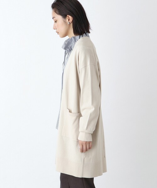 THE SHOP TK (ザ ショップ ティーケー )の「◆毛玉になりにくいベーシックミドル丈カーデ(カーディガン/ボレロ・レディース・ライトベージュ/ブルー/ブラック・12/13)」の7枚目の写真