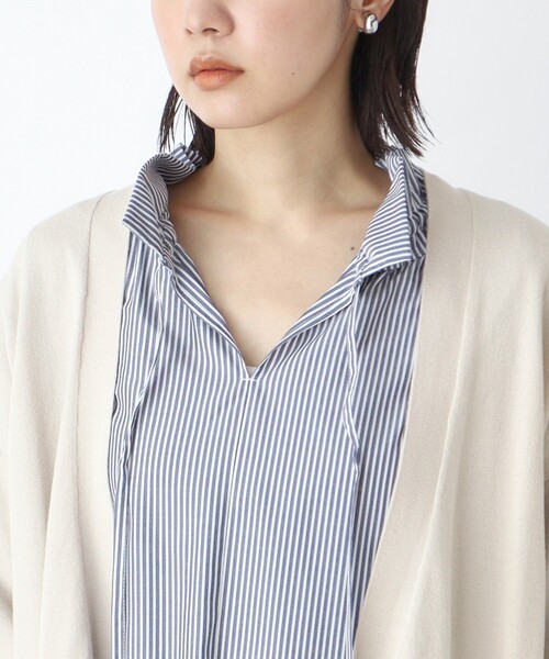 THE SHOP TK (ザ ショップ ティーケー )の「◆毛玉になりにくいベーシックミドル丈カーデ(カーディガン/ボレロ・レディース・ライトベージュ/ブルー/ブラック・12/13)」の9枚目の写真