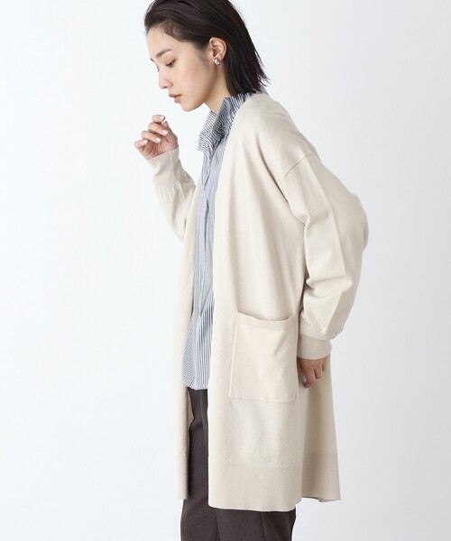 THE SHOP TK (ザ ショップ ティーケー )の「◆毛玉になりにくいベーシックミドル丈カーデ(カーディガン/ボレロ・レディース・ライトベージュ/ブルー/ブラック・12/13)」の15枚目の写真