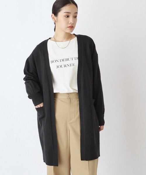 THE SHOP TK (ザ ショップ ティーケー )の「◆毛玉になりにくいベーシックミドル丈カーデ(カーディガン/ボレロ・レディース・ライトベージュ/ブルー/ブラック・12/13)」の22枚目の写真