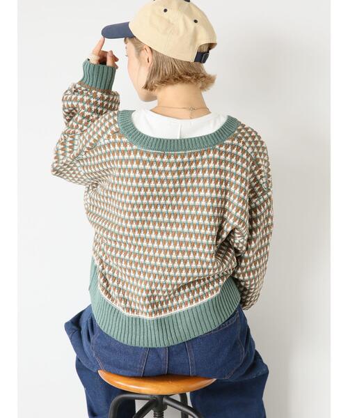 ehka sopo（エヘカソポ）の「柄アソートチャイナボタンカーディガン（カーディガン/ボレロ・レディース・ライトベージュ/レッド/グリーン/キナリ・F）」の7枚目の写真