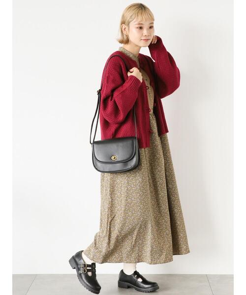 ehka sopo（エヘカソポ）の「柄アソートチャイナボタンカーディガン（カーディガン/ボレロ・レディース・ライトベージュ/レッド/グリーン/キナリ・F）」の11枚目の写真