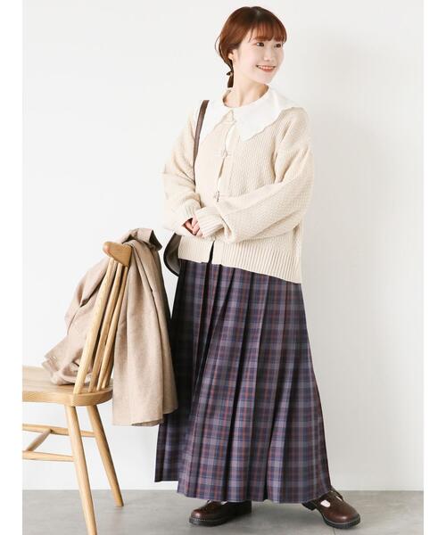 ehka sopo（エヘカソポ）の「柄アソートチャイナボタンカーディガン（カーディガン/ボレロ・レディース・ライトベージュ/レッド/グリーン/キナリ・F）」の14枚目の写真