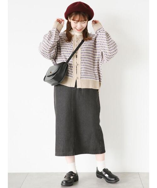 ehka sopo（エヘカソポ）の「柄アソートチャイナボタンカーディガン（カーディガン/ボレロ・レディース・ライトベージュ/レッド/グリーン/キナリ・F）」の17枚目の写真