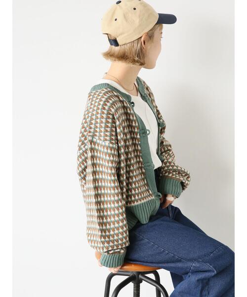 ehka sopo（エヘカソポ）の「柄アソートチャイナボタンカーディガン（カーディガン/ボレロ・レディース・ライトベージュ/レッド/グリーン/キナリ・F）」の22枚目の写真