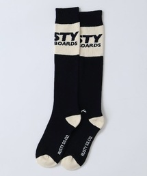 RUSTY（ラスティ）の「【RUSTY:ラスティー】ロゴソックス　スキー　スノボー（ソックス/靴下・メンズ）」