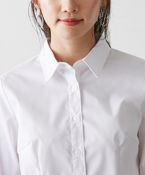 Petitjo（プッチージョ）の「小さいサイズ　形態安定レギュラーカラーシャツ２枚組　低身長さん・小柄女性（シャツ/ブラウス・レディース・オフホワイト・PS/PL/PSS/PM）」の11枚目の写真