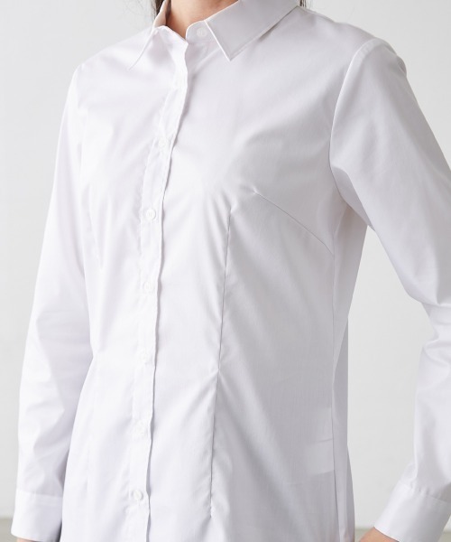 Petitjo（プッチージョ）の「小さいサイズ　形態安定レギュラーカラーシャツ２枚組　低身長さん・小柄女性（シャツ/ブラウス・レディース・オフホワイト・PS/PL/PSS/PM）」の12枚目の写真