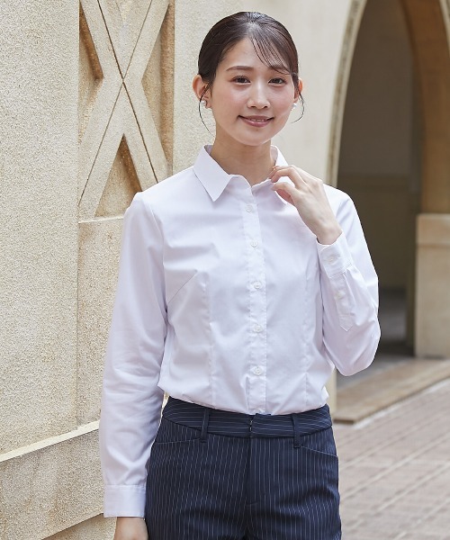 Petitjo(プッチージョ)の「小さいサイズ 形態安定レギュラーカラーシャツ2枚組 低身長さん・小柄女性(シャツ/ブラウス・レディース・オフホワイト・PS/PL/PSS/PM)」の22枚目の写真