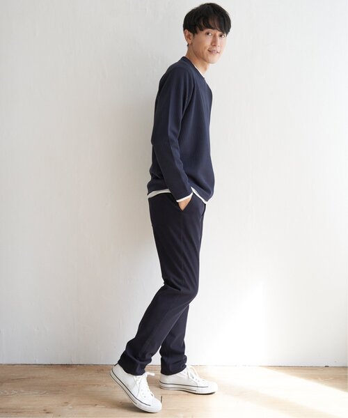 ikka(イッカ)の「フクレジャガードクルーネックレイヤード(Tシャツ/カットソー・メンズ・ピンク/グリーン/ベージュ/ネイビー/ブルー・XL/L/M/S)」の15枚目の写真