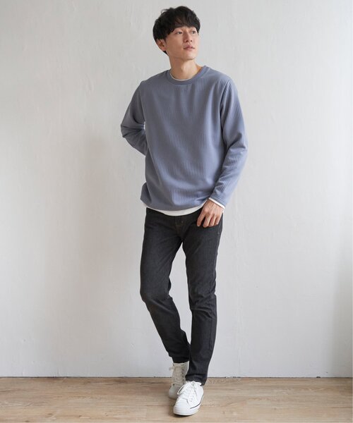 ikka(イッカ)の「フクレジャガードクルーネックレイヤード(Tシャツ/カットソー・メンズ・ピンク/グリーン/ベージュ/ネイビー/ブルー・XL/L/M/S)」の16枚目の写真