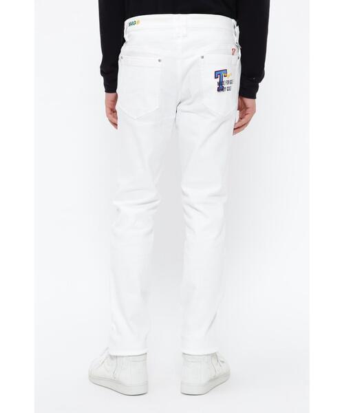 PEARLY GATES】コットンストレッチツイル 表ピーチ裏起毛 5ポケットパンツ