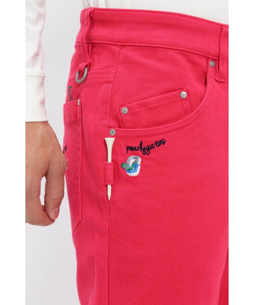 PEARLY GATES】コットンストレッチツイル 表ピーチ裏起毛 5ポケットパンツ