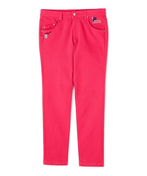 PEARLY GATES】コットンストレッチツイル 表ピーチ裏起毛 5ポケットパンツ