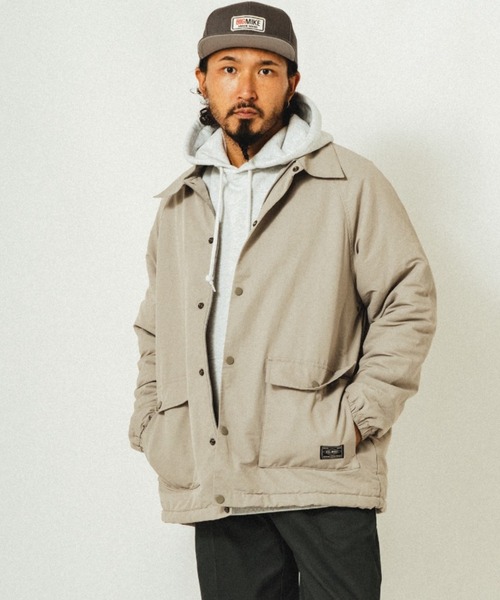 BIG MIKE（ビッグマイク）の「BIG MIKE ビッグマイク/ ベーシック コーチジャケット 102516500 102416300（ブルゾン・メンズ・ベージュ/オリーブ/ブラック/グレー/セージグリーン・MEDIUM/LARGE/X-LARGE）」の15枚目の写真