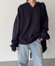 CANAL JEAN | choice_cnl(チョイス) washingキーネックオーバーサイズトレーナー(スウェット)