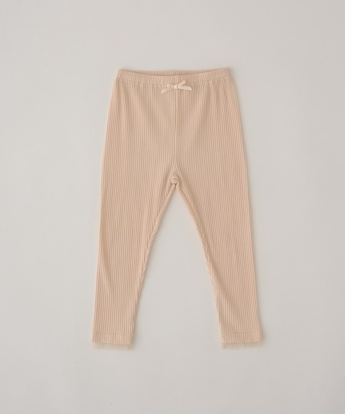 Lycee mine（リセマイン）の「裾チュールフリル9分丈レギンス（レギンス/スパッツ・キッズ・ミント/トップグレー/ピンク/ブラック/ライトベージュ・100cm/110cm/140cm/120cm/130cm/150cm）」の3枚目の写真