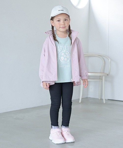 Lycee mine（リセマイン）の「裾チュールフリル9分丈レギンス（レギンス/スパッツ・キッズ・ミント/トップグレー/ピンク/ブラック/ライトベージュ・100cm/110cm/140cm/120cm/130cm/150cm）」の6枚目の写真