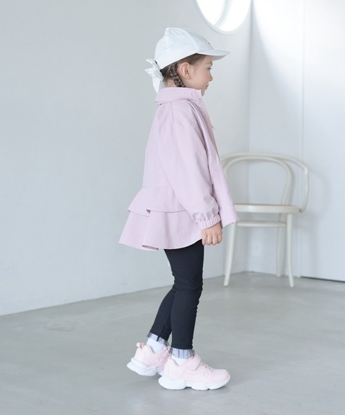 Lycee mine（リセマイン）の「裾チュールフリル9分丈レギンス（レギンス/スパッツ・キッズ・ミント/トップグレー/ピンク/ブラック/ライトベージュ・100cm/110cm/140cm/120cm/130cm/150cm）」の7枚目の写真