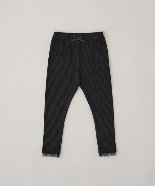 Lycee mine（リセマイン）の「裾チュールフリル9分丈レギンス（レギンス/スパッツ・キッズ・ミント/トップグレー/ピンク/ブラック/ライトベージュ・100cm/110cm/140cm/120cm/130cm/150cm）」の13枚目の写真