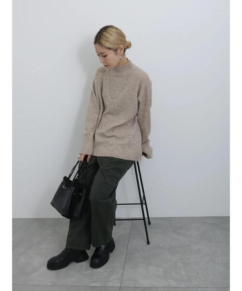 Samansa Mos2 blue（サマンサモスモスブルー）の「ウールライクチェックパンツ（その他パンツ・レディース・ブラウン/チャコールグレー/グレー/ベージュ・F）」の14枚目の写真