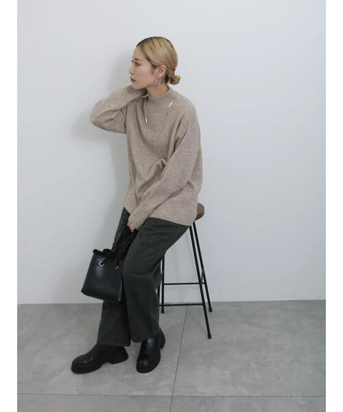 Samansa Mos2 blue（サマンサモスモスブルー）の「ウールライクチェックパンツ（その他パンツ・レディース・ブラウン/チャコールグレー/グレー/ベージュ・F）」の15枚目の写真